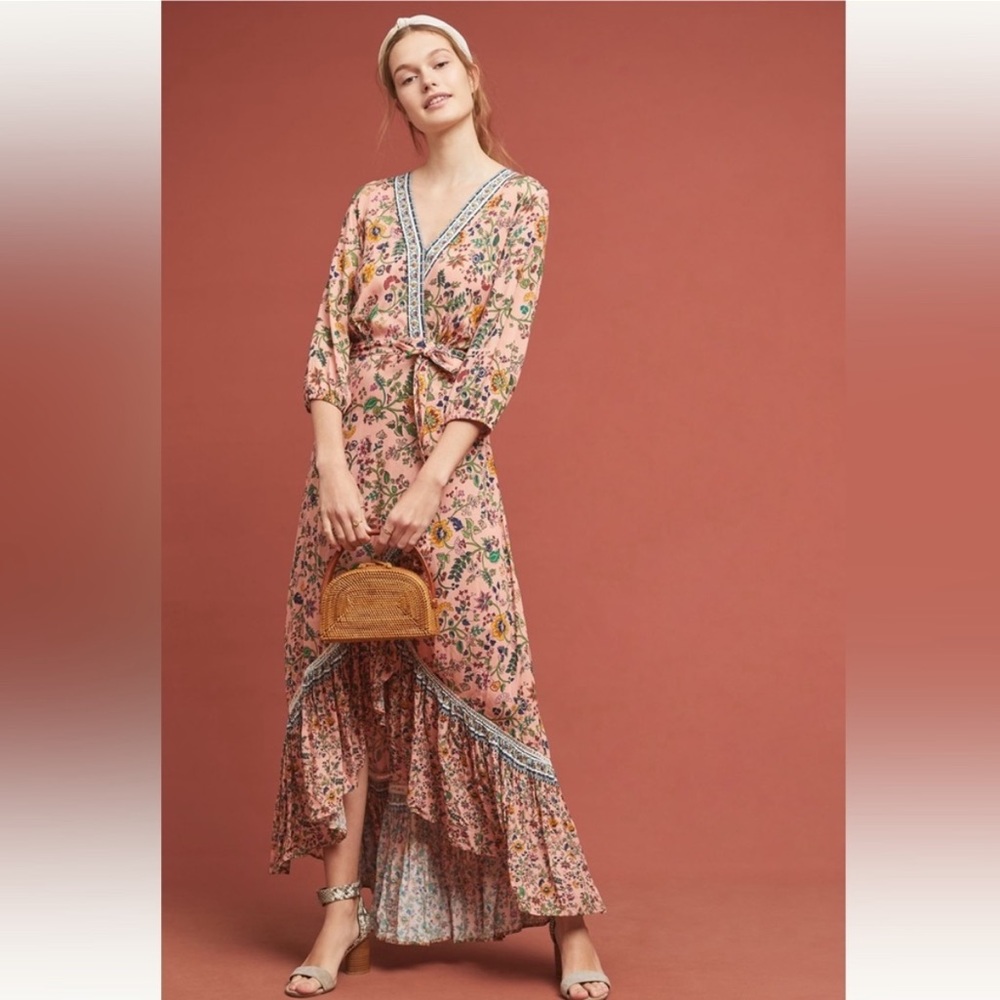 Pink Farm Rio Maxi Wrap Dress